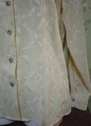 Нежнейшая воздушная гипюровая блузка с вышивкой. английский бренд  alexon5 фото
