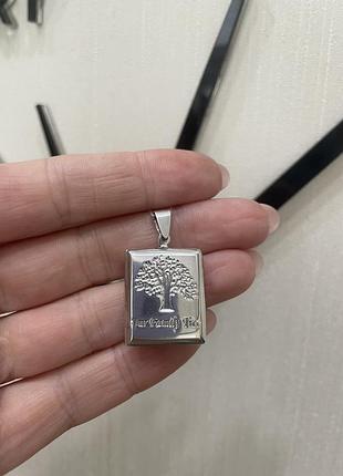 Серебряная подвеска 925 проба (открывается)