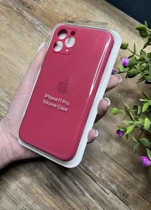 Чехлы silicone case full+camera iphone 11 pro закрытый низ и защищенная камера apple