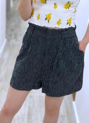 Стильные шорты бермуды с карманами h&m хлопок вискоза этикетка1 фото