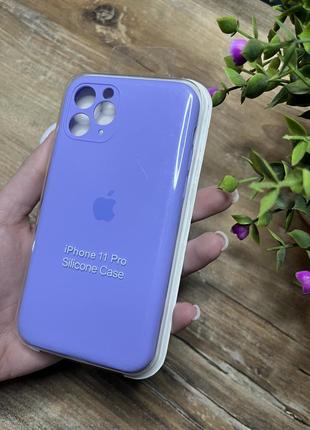 Чехлы silicone case full+camera iphone 11 pro закрытый низ и защищенная камера apple голубой1 фото