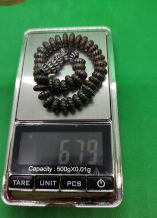 Хендмейд браслет на гумці - ручна робота намистини пластик - 321 - 6,79грм - 20см6 фото
