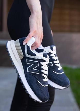 Жіночі кросівки new balance 574 legacy dark blue6 фото