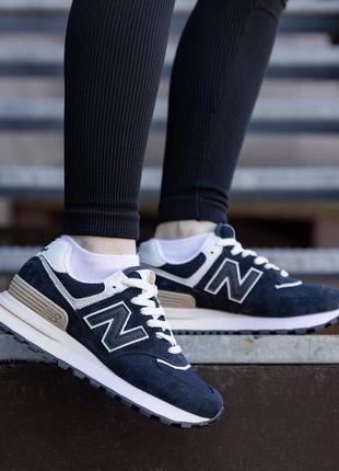 Жіночі кросівки new balance 574 legacy dark blue8 фото