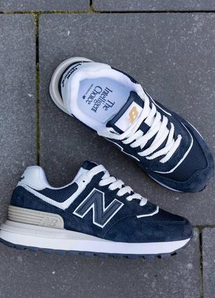 Жіночі кросівки new balance 574 legacy dark blue1 фото