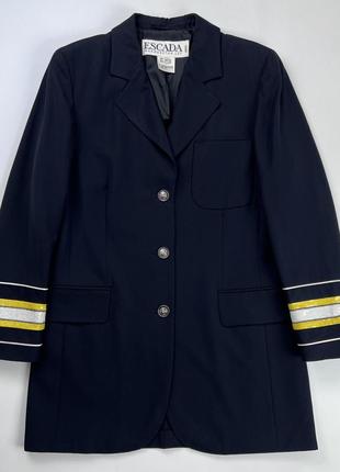 Escada vintage navy sailor blazer винтаж удлиненный пиджак блейзер