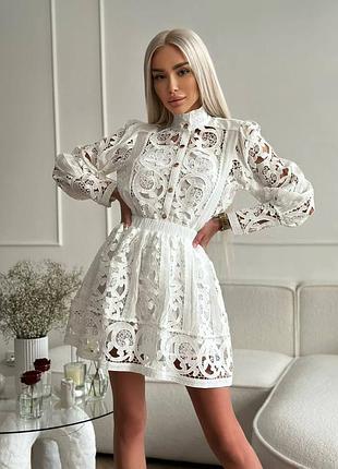 Костюм в стиле zimmermann рубашка юбка прошва органза