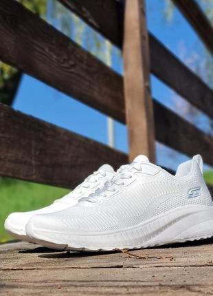 Женские кроссовки skechers bobs squad chaos-face off white оригинал.5 фото