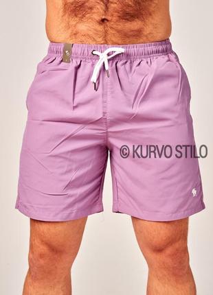 Мужские пляжные плавательные шорты (плавки) abercrombie & fitch, цвет фиолетовый