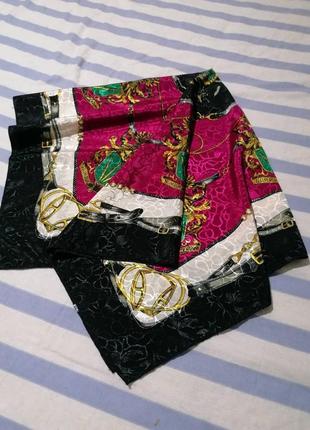 Шелковый платок, платок в стиле hermes гермес3 фото