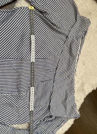 Асимметричная блуза в полоску8 фото