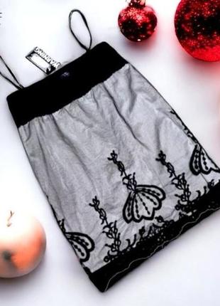 Красива майка топ zara вишивка етикетка