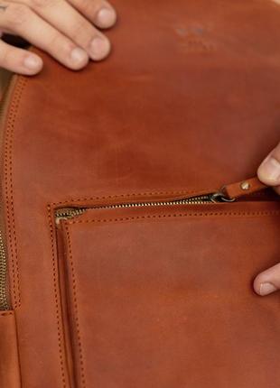Рюкзак кожаный светло-коричневый винтаж groove l6 фото