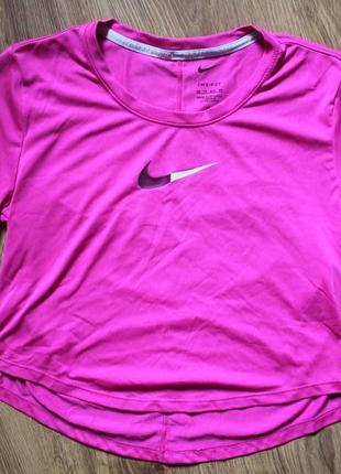 Футболка nike w nk one df clrk std ss crp tp pink2 фото