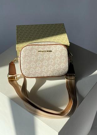 Сумка michael kors camera bag ivory3 фото