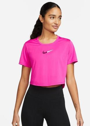 Футболка nike w nk one df clrk std ss crp tp pink