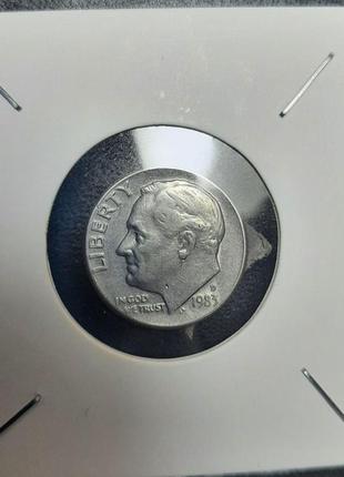 Монета сша 1 дайм, 1983 года5 фото