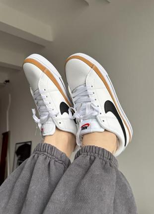 Найк корт лезвия кроссовки nike court legacy white black4 фото