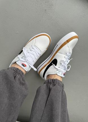 Найк корт лезвия кроссовки nike court legacy white black8 фото