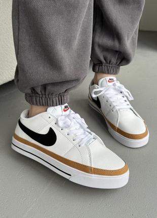 Найк корт лезвия кроссовки nike court legacy white black