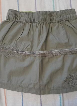 Дитяча спідниця кольору хакі, 86 см