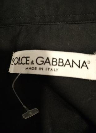 Dolche&gabbana, винтаж.хлопок.рубашка базовая черного цвета7 фото