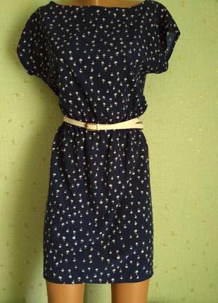 Яркое платье  на лето  с поясом