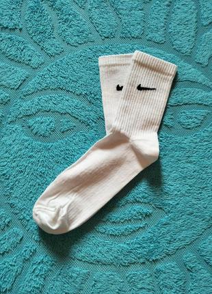 Шкарпетки nike, високі білі шкарпетки найк 41 - 45 розмір, білі шкарпетки тонкі, літні - весняні. виготовлені з натуральної бавовни5 фото