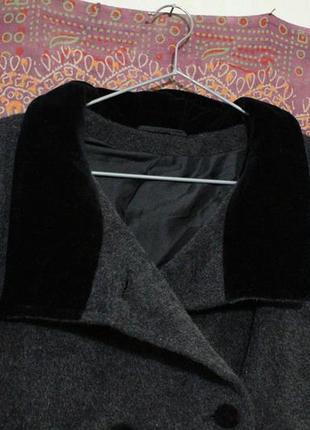 Пальто винтаж 80% шерсть супер-кид-мохер укороченный рукав7 фото