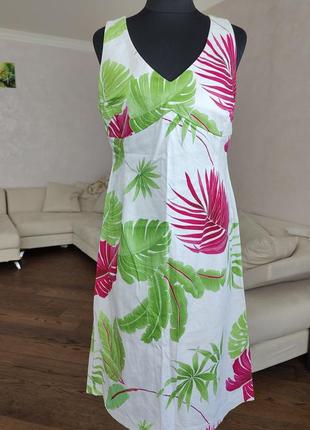 Стильное летнее коттоновое платье с изюминкой