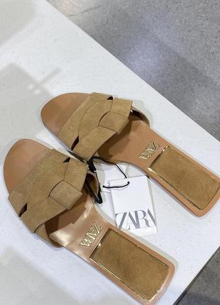 Zara 🔥 босоніжки замш мякенькі беж 36, 37, 38, 39, 40р2 фото