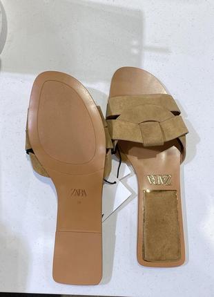 Zara 🔥 босоніжки замш мякенькі беж 36, 37, 38, 39, 40р4 фото
