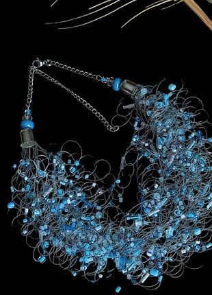 Ожерелье паутинки. бусы.ручная работа