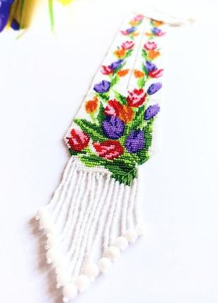 Гердан тюльны дуже приємний подарунок белоснечный квітковий гердан8 фото