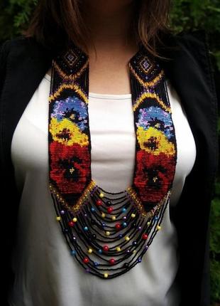 Гайтан - лучший подарок из чешского бисера украшение на шею лучший подарок женщине гердан на подарок4 фото