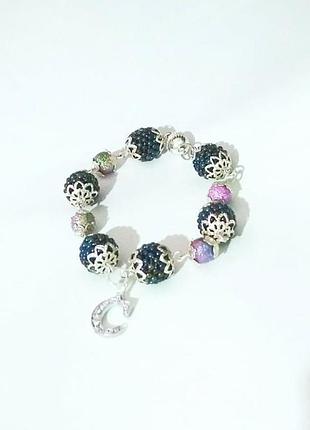 Именной браслет красивый разноцветный браслер браслет подарок девушке