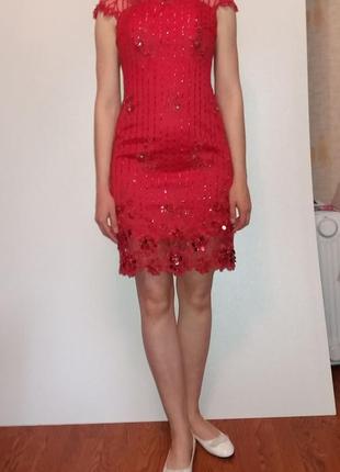 Красное вечернее платье-трансформер 42-44 б.у. как новое3 фото