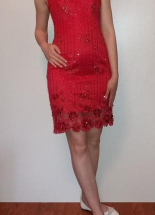 Красное вечернее платье-трансформер 42-44 б.у. как новое5 фото