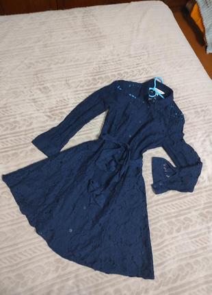 Кружевное платье - рубашка с высоким содержанием коттона