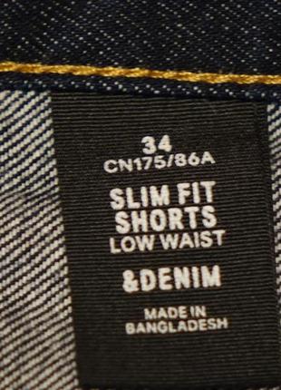 Відмінні темно-сині джинсові шорти h&m & denim швеція 34 р.5 фото