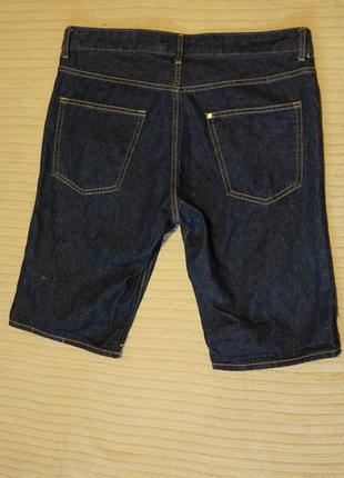 Відмінні темно-сині джинсові шорти h&m & denim швеція 34 р.7 фото