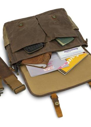 Сумка-портфель на плечо vintage 20116 коричневая6 фото