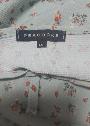 Летняя блуза в цветочек от peacocks 14 размер7 фото