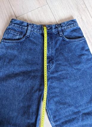 Mom jeans мом джинсы темно-синие, винтажные6 фото