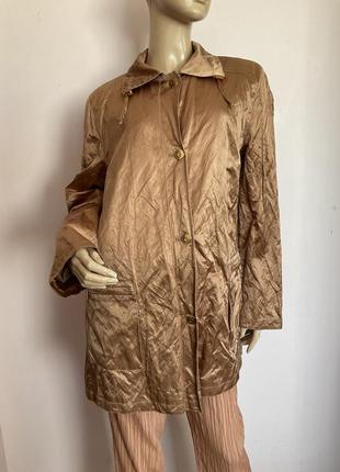 Легкий жакет- курточка бронзового кольору 46/brend baronia