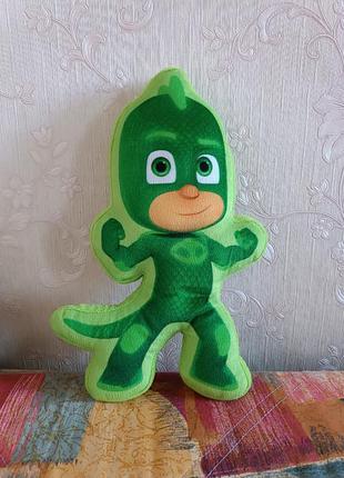 Мягкая игрушка подушка герои в масках гекко pj masks1 фото