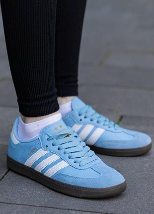 Р.37  кроссовки adidas samba argentina blue ad073