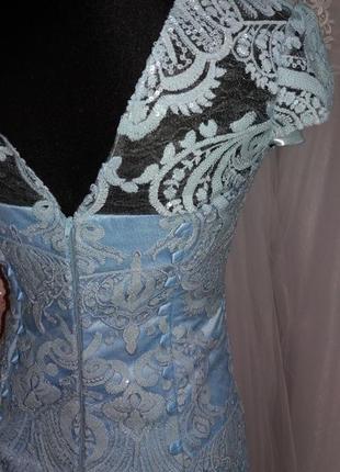 Голубое вечернее выпускное платье 40-42 новое4 фото