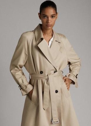 Тренч massimo dutti, плащ бежевий