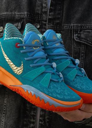 Мужские кроссовки nike kyrie 7 blue orange 40-41-42-43-44-45